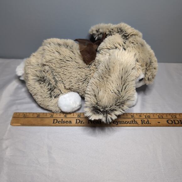 Tom's Toy Bunny Rabbit Plush Frosted Brown White Easter Stuffed Toy Animal Bow - Picture 9 of 11
